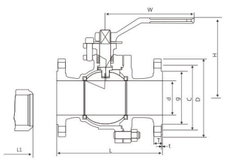 Ansi Stainless Steel Flange Ball Valve-class 150Lb